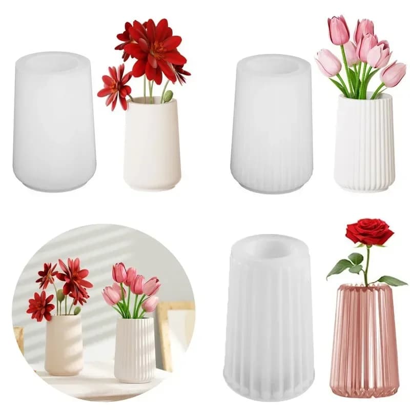 2026-Hot Sale Vase Bottle Silicone Resin Mold, Pen Holder Storage Epoxy Casting Mold for Dried Flower Home Decor