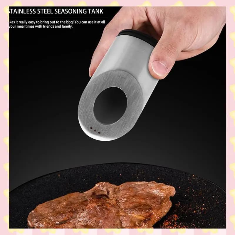 AB51 6 pezzi in acciaio inossidabile sale e pepe set per spezie con fori barattolo di condimento portaspezie utensile da cucina per galhetta