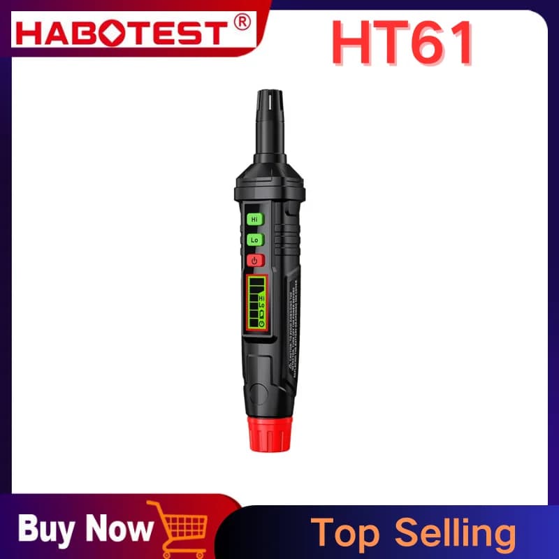 HABOTEST HT61Gas Leak Detector Natural Gas Detector with Audible & Visual Alarm Portable Gas Sniffer to Locate Combustible Leak