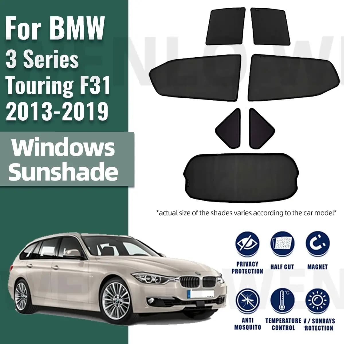 Per BMW serie 3 Touring F31 2013-2019 Parasole Auto Visiera parasole Parabrezza anteriore Tende Estate Finestra Parasole Accessori auto