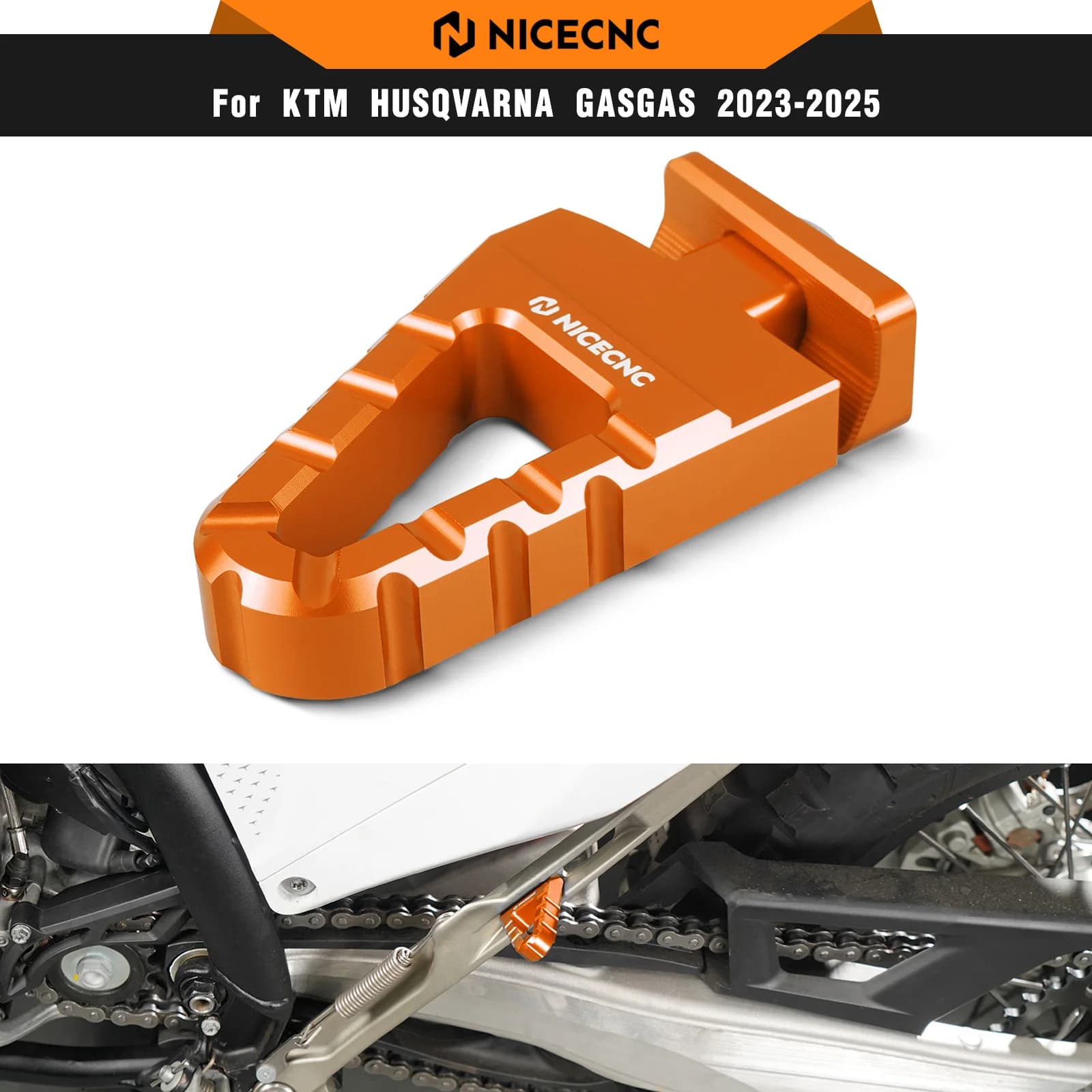 NICECNC Per KTM EXC 300 2024 2025 Cavalletto Laterale Cavalletto Peg EXC-F 350 450 XCW 500 XCFW 2024 2025 Per Husqvarna TE300 GasGas EC300