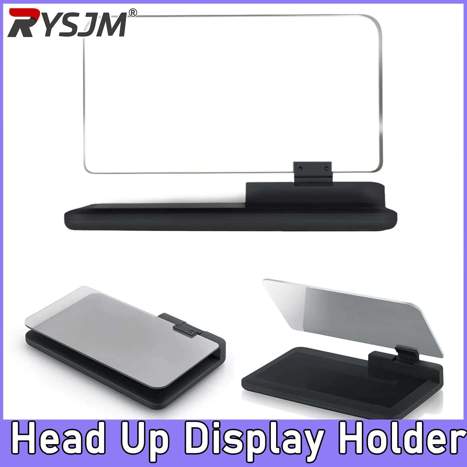 Supporto per Smartphone con Proiettore sul Parabrezza, Display Head-Up, Supporto Riutilizzabile per Telefono in Auto + Riflessione Immagine HD