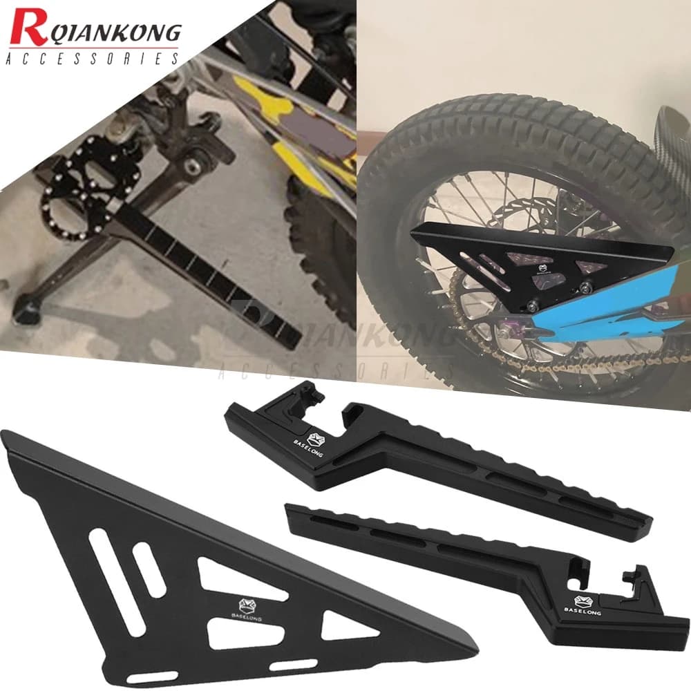Motocross Catena Guard Copertura Bici da cross elettriche per Segway X160 X260 Per Surron Light Bee XS L1E Passeggero Pedane Estensioni