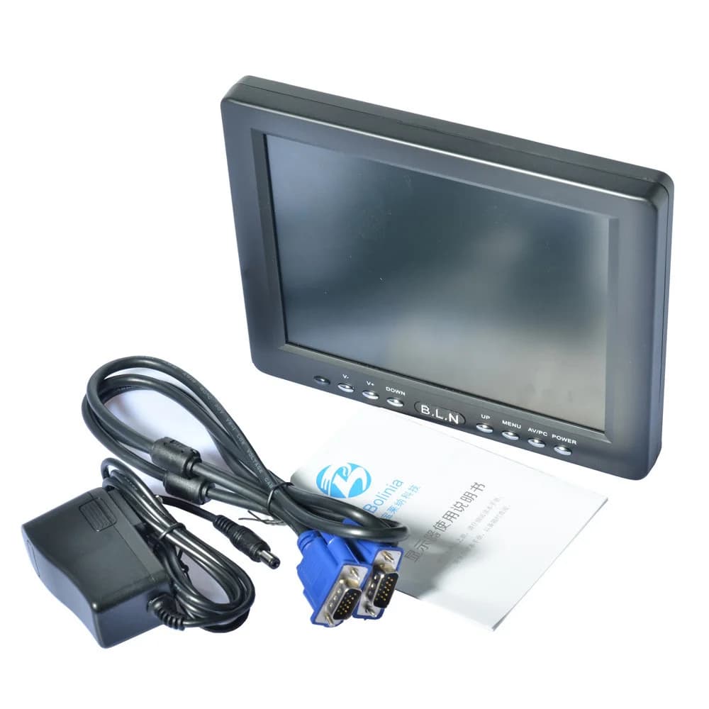 Schermo LCD per Microscopio Industriale, Monitor HD da 8 Pollici, Display Digitale per Microscopio con Ingressi BNC AV HDMI VGA