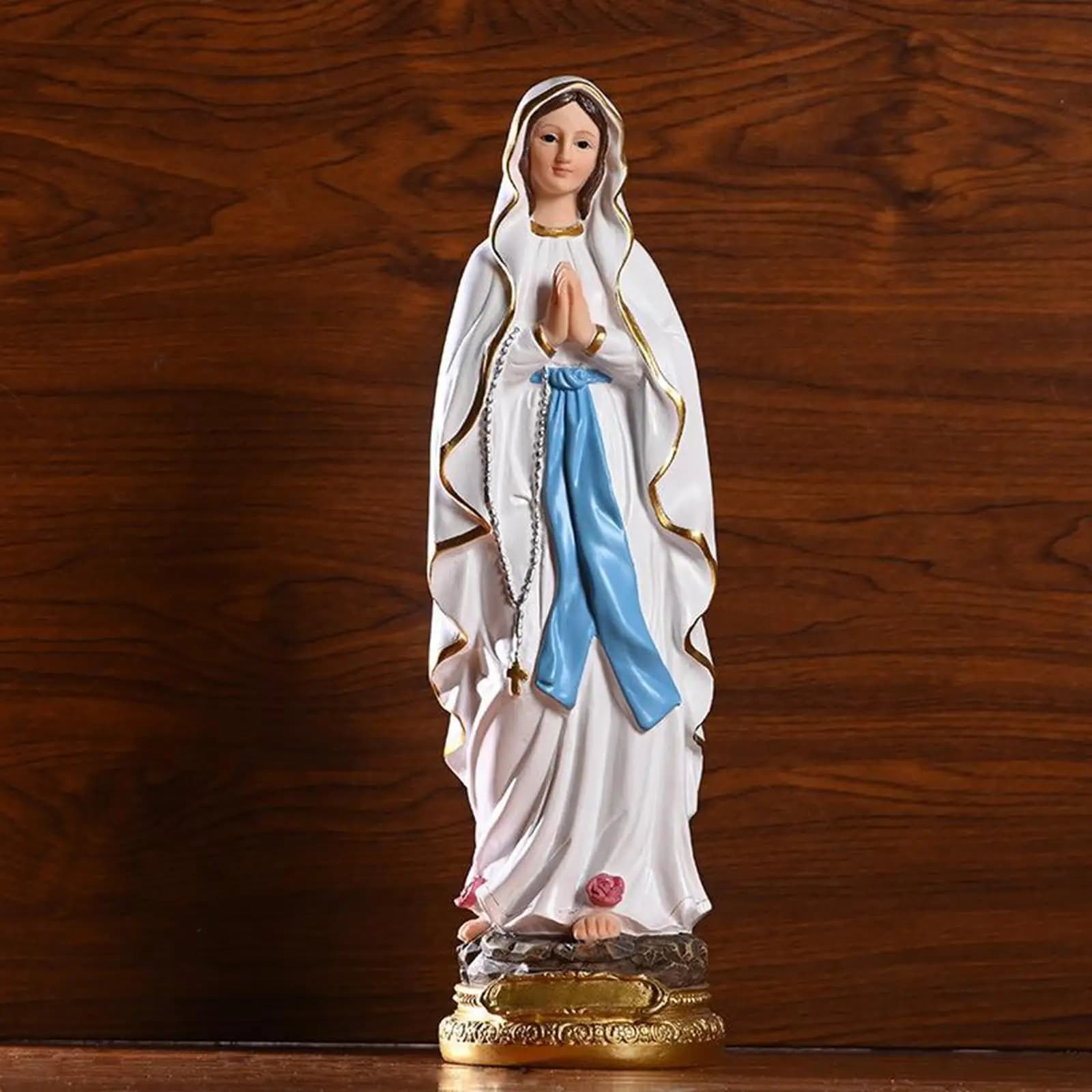 Scultura cattolica romana statua da tavolo in resina figurina decorativa figura statua di maria altezza 30cm