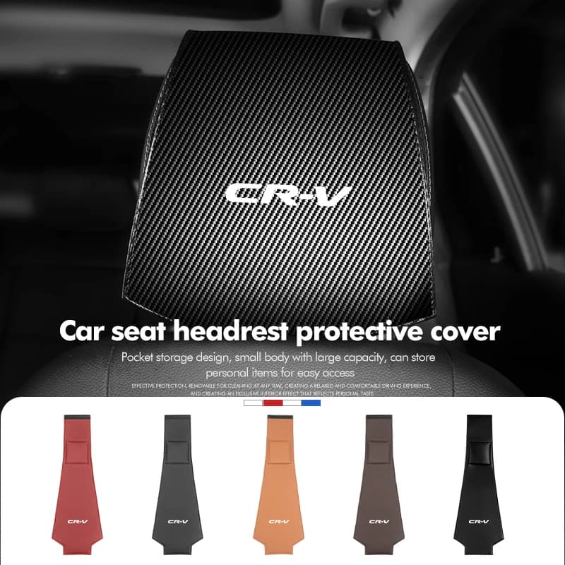 Universal Car Seat Headrest Pillow Protector Cover Accessories For Honda 10th 2014 2015 2016 2017 2018 2019 2020 2021 Civic