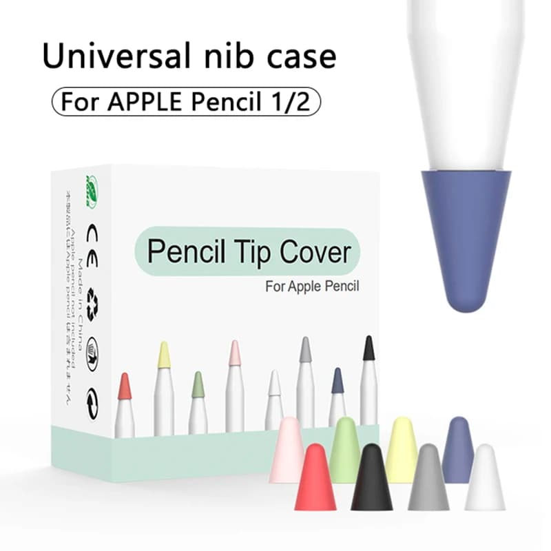 8 pezzi di copertura per pennino muto in silicone per Apple Pencil 2 generazione 8 pezzi custodia con punta di ricambio per iPencil 1 copertura per penna stilo touchscreen