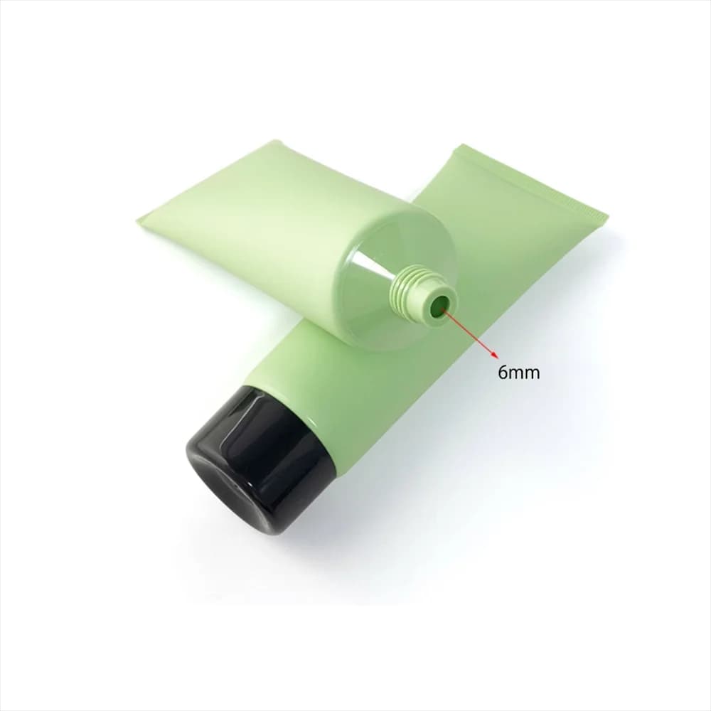 100g 100ml Verde Opaco Bottiglia da spremere Crema per la cura della pelle Fondotinta Lozione per il corpo Tubo morbido riutilizzabile Contenitore cosmetico vuoto