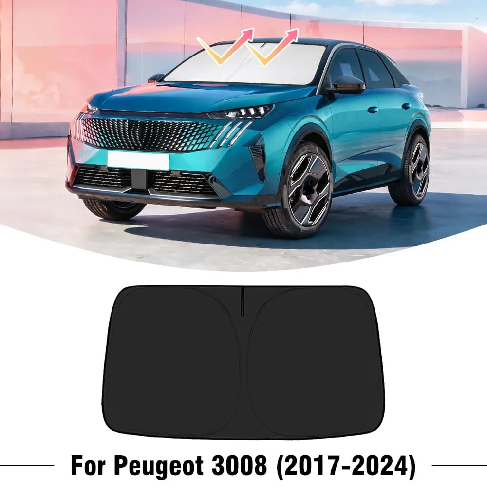 Parasole per Parabrezza Auto Peugeot 3008 2017-2024, Copertura Protettiva UV per Finestrino Anteriore, Accessori