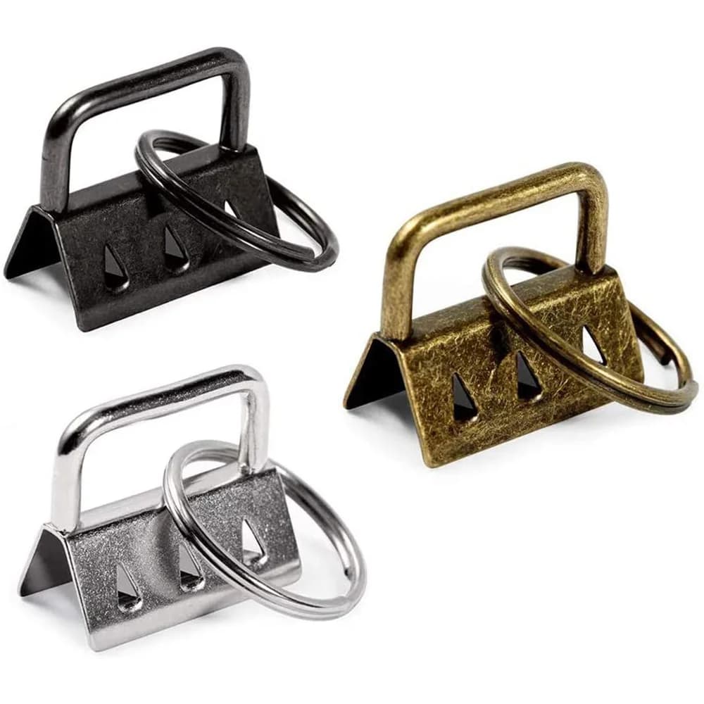 Hardware per portachiavi, 30 pezzi hardware per cinturino da polso, grezzi per cordino, ciondolo con chiusura a morsetto per braccialetti per borse e artigianato-Tvdae