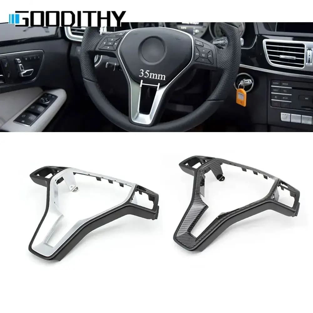 Argento Volante In Fibra di Carbonio Telaio Esterno Della Copertura Trim Per Benz CE GLK CLS Classe W176 W246 W204 W212 GLK204 W156 W117 W218