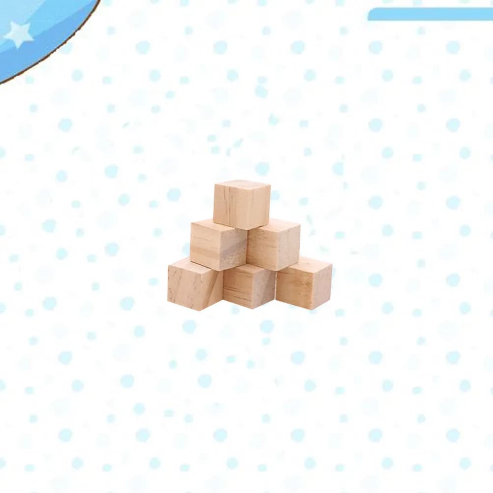 50 Pezzi Blocchi di Legno di Pino Naturali, Cubi Piccoli per Artigianato, Superficie Liscia, Blocchi Quadrati in Legno, Taglio Preciso, Ideali per Fai-da-Te e Regali
