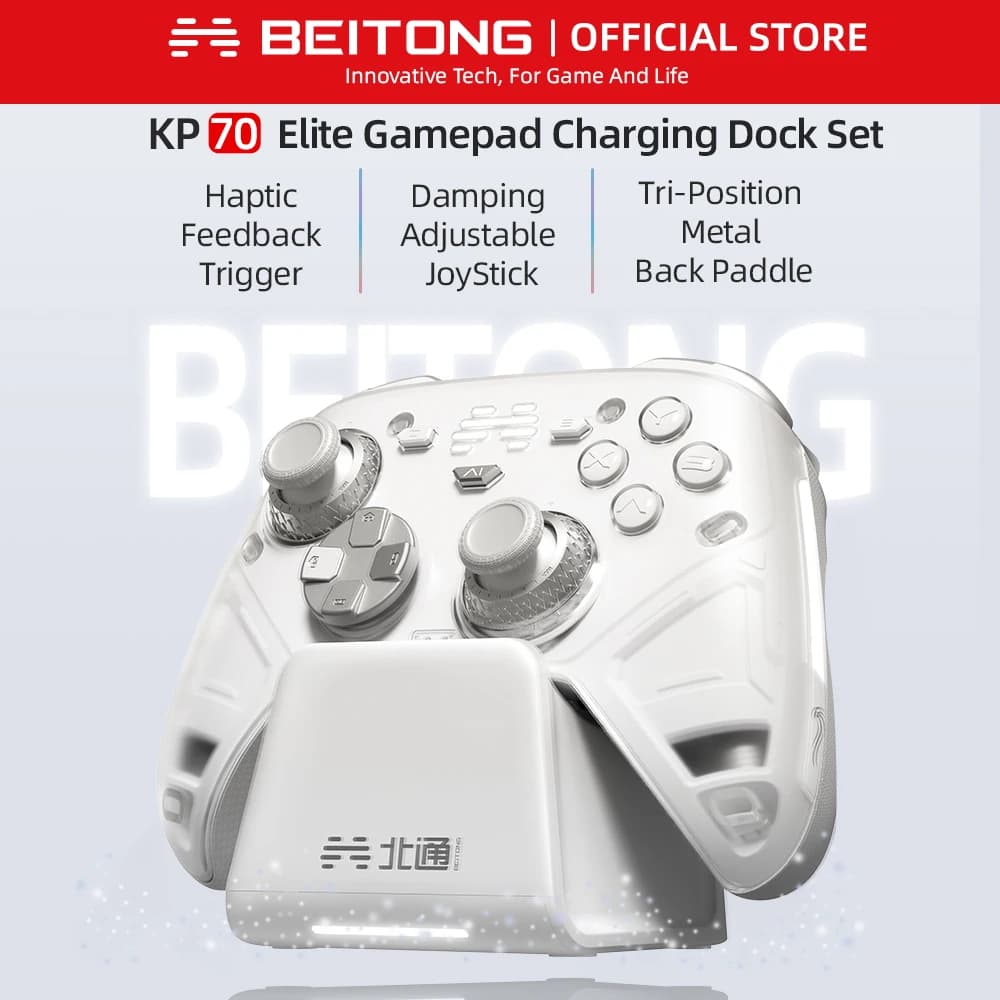 EIBTONG KP70 Dock charging for wireless controllers with tactile feedback, for PC/Switch/iOS/Steam, dual Auto-Sense trigger (English version)