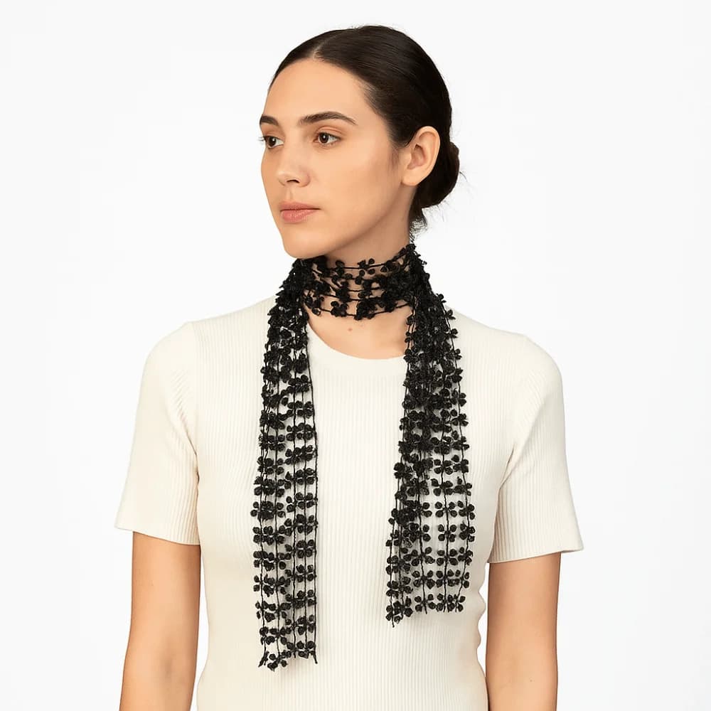 Sciarpa di Moda con Paillettes a Forma di Fiore, Sciarpa Scavata per Danza del Ventre, Cintura con Nappe Glitterate per Danza del Ventre