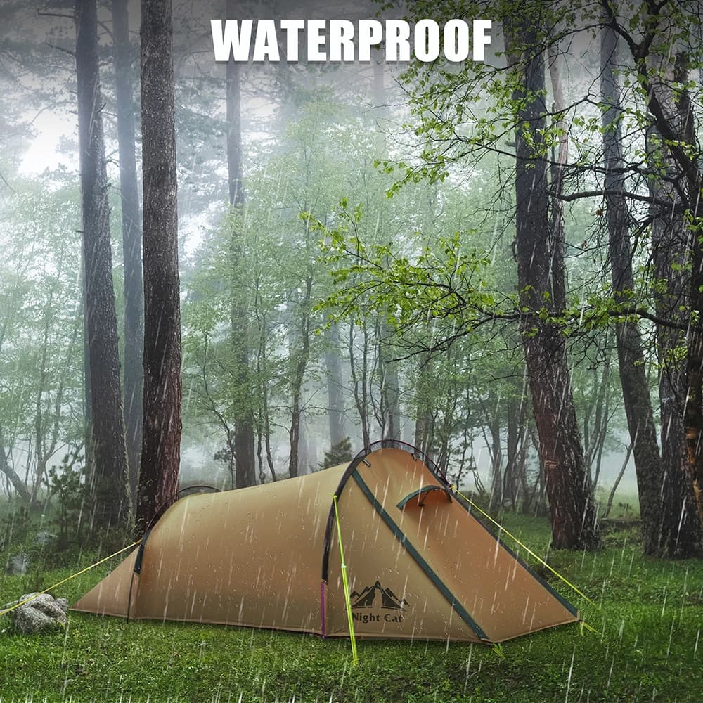 Camping Tent Waterproof to Double Layer with Aluminum Poles and Inclusive Protective Phone, Light Repair for Exterior
