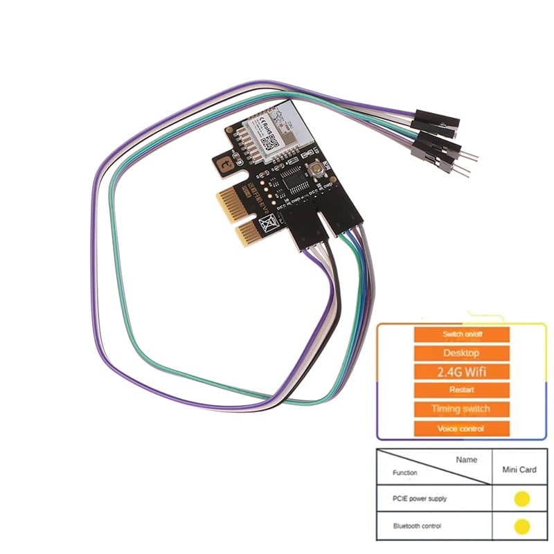 1Pc A3 Tuya Wifi PC Power Switch Desktop Computer Remote Boot Startup Card Telecommuting PICE MINI Card