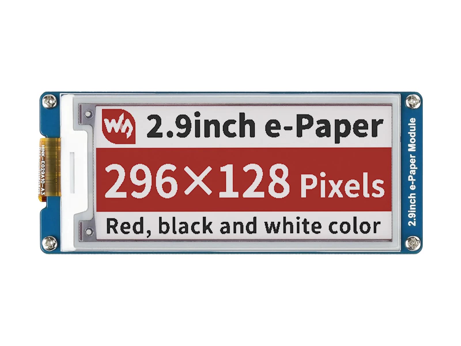 Waveshare 296x128 2.9inch E-Ink display red/white/black three-color e-paper SPI interface for Raspberry Pi/STM32 3.3V/5V