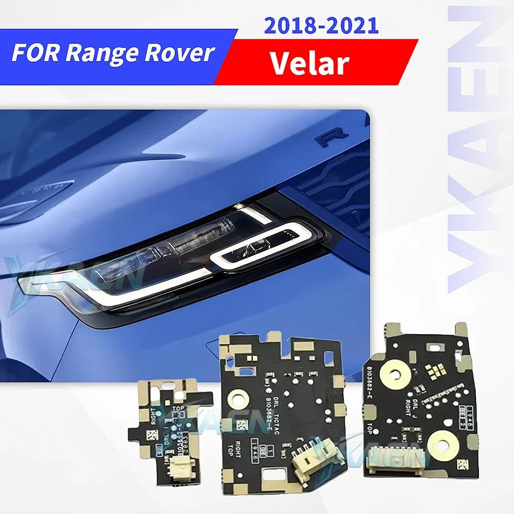 B101672-C White DRL Boards Daylight For Range Rover Velar 2018-2021 LED Headlight Daytime Running Lights B101682-C