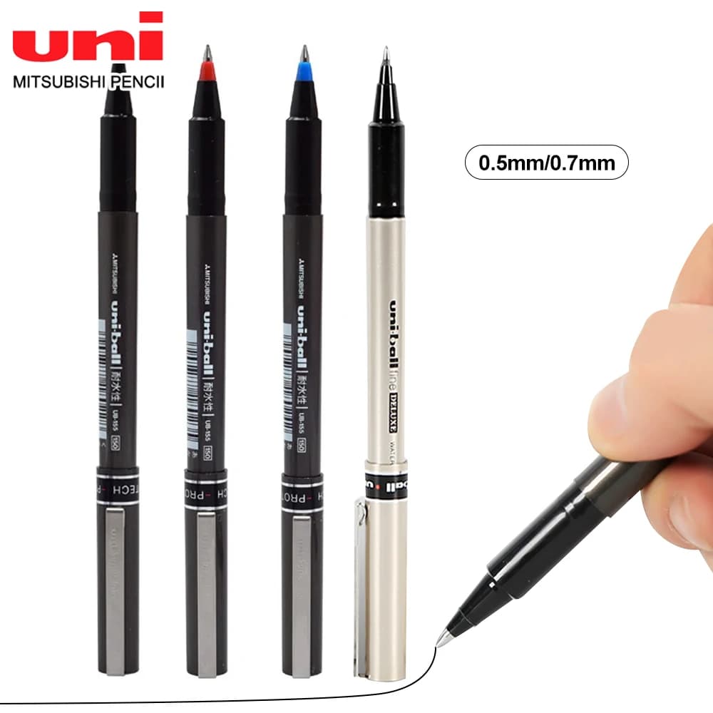 3/5 pezzi Giappone UNI Penna Gel per la scrittura 0.7/0.5mm Ufficio aziendale Nero Rosso Blu Penna firma UB-155/177 Cancelleria per ufficio scolastico