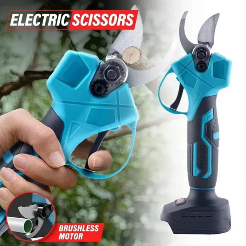 Cordless Electric Pruning Shears Digital Display 21V Lithium Battery Tree Branch Cutter Portable Pruner Garden Trimming Scissors