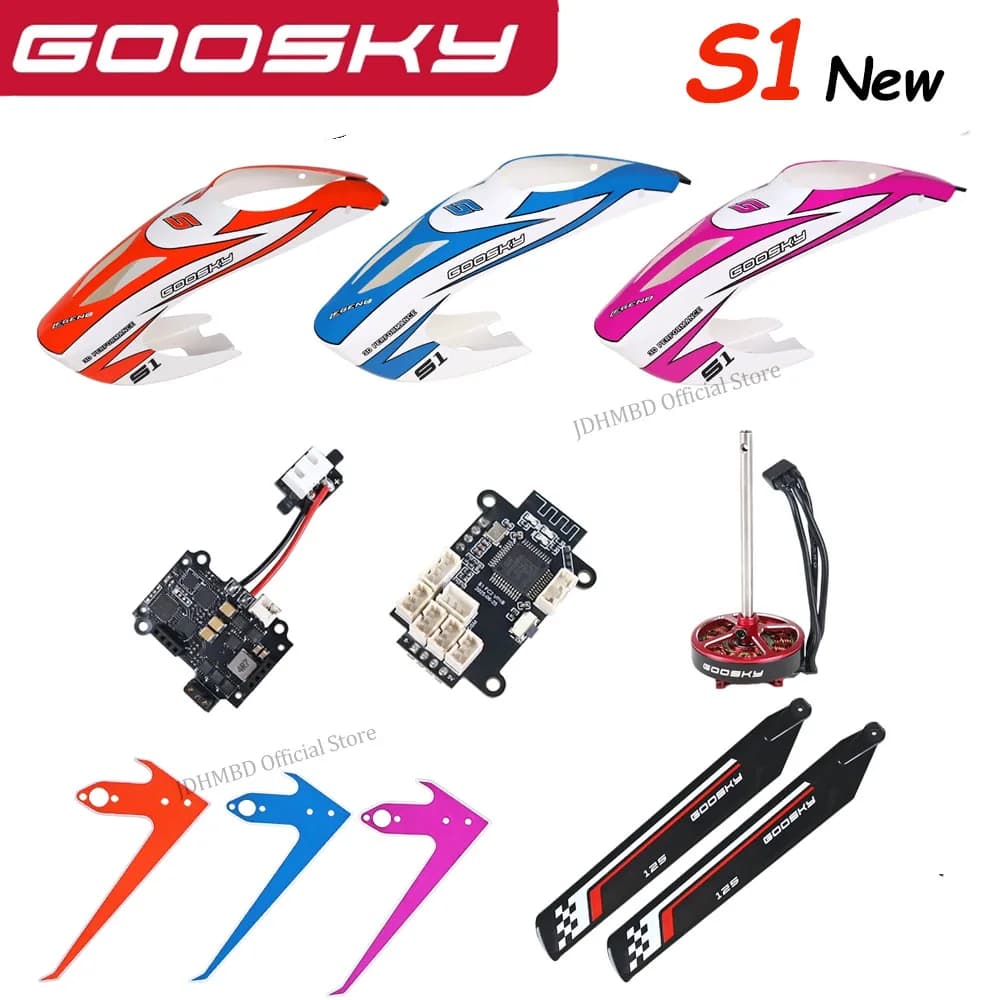 Nuovo GOOSKY S1 Pezzi di ricambio per elicotteri Baldacchino Lama principale Ala verticale ESC Scheda di controllo di volo del motore principale