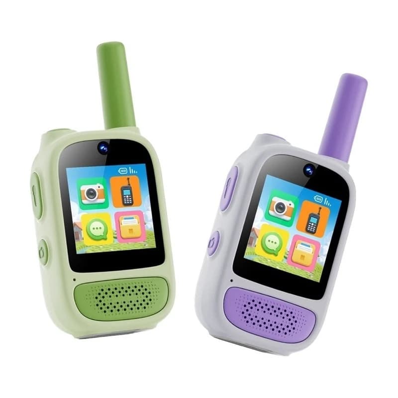 BAAE 2PCS WIFI Kids Video Walkie Talkie Smart Camera Rechargeable 1.3-Inch Screen Thumb Camera Photo And Video Recording