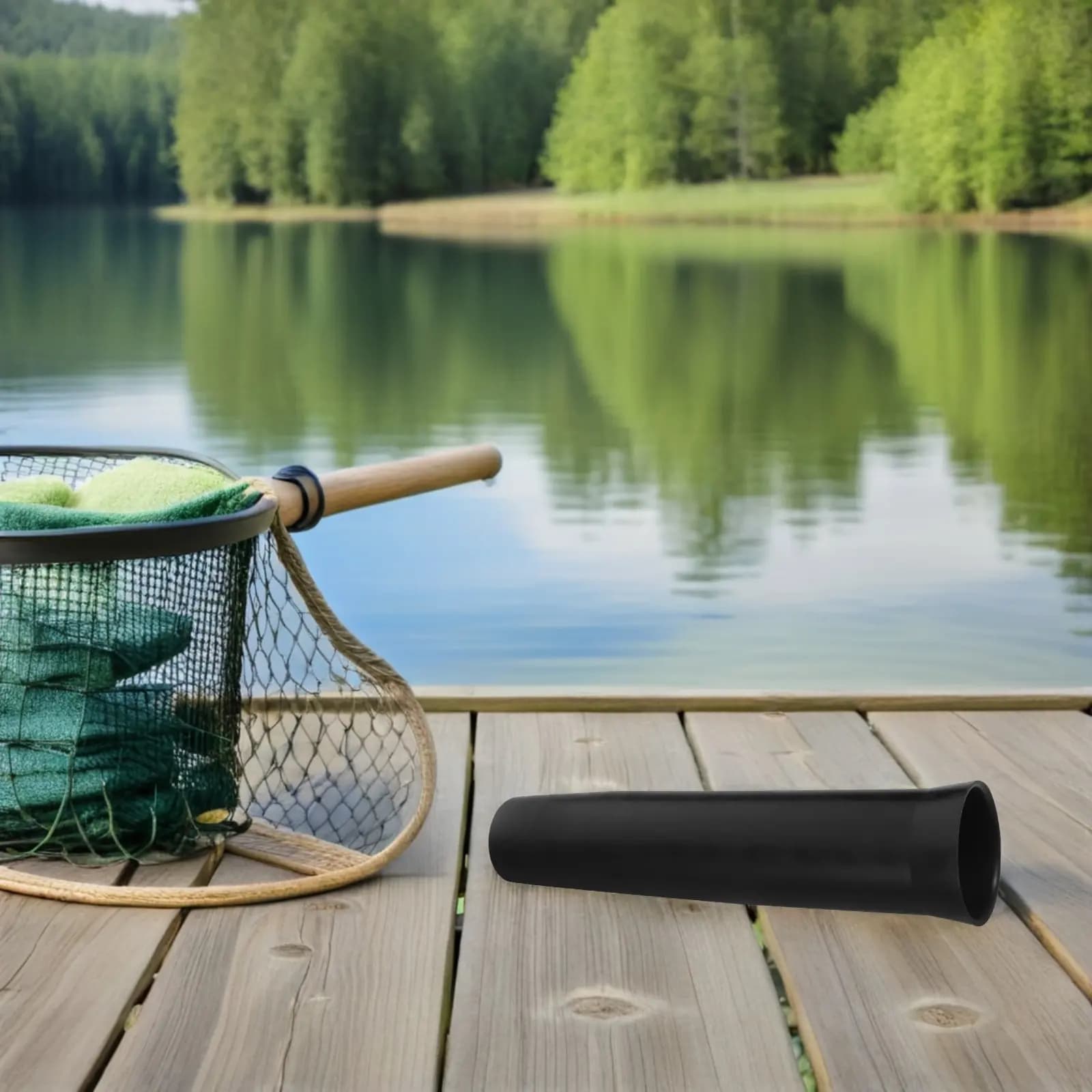 2 Pezzi Supporti per Canna da Pesca Neri con Design Svasato per Barche, Attrezzatura da Pesca Marina, Accessori per Esterni, Montaggio Durevole e Impermeabile