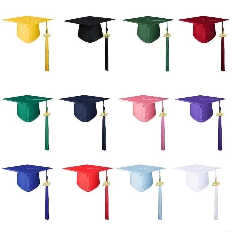 Cappello da laurea con design a nappe quadrate, per laureati, anno 2026