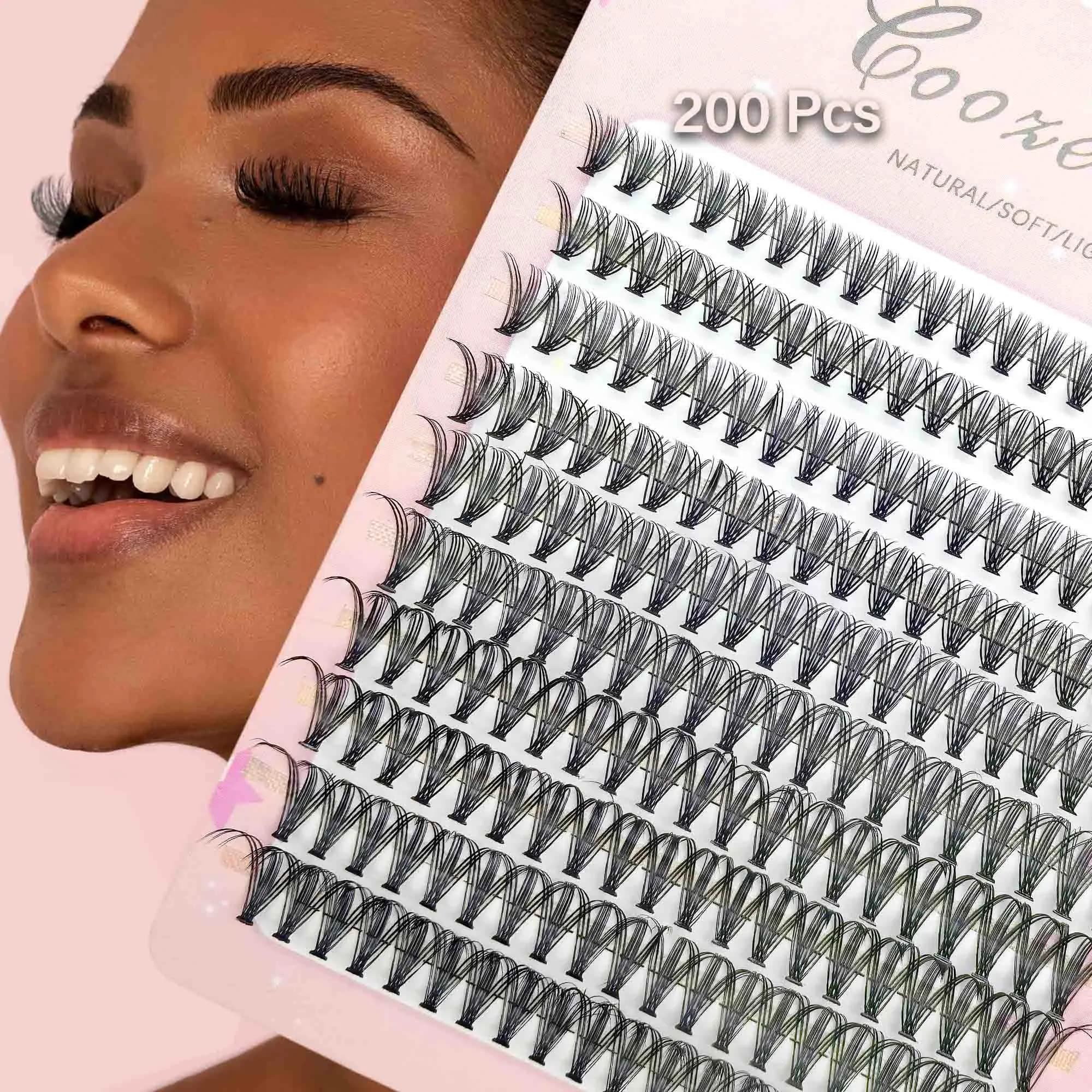 20D Eyelash Extension DIY, Natural appearance, fake eyelash clusters dense look for different makeup styles, suitable for girls