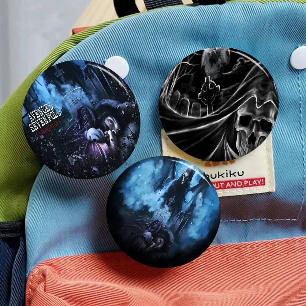 A-avenged S-sevenfold Creative Tinplate Soft Button Pins Animal Icon Brooch Lapel Backpack Badge Accessories Pin