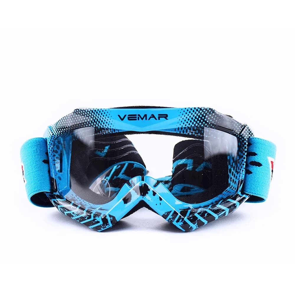 VEMAR Professional Kids Glasses Motocross Motorcycle Helmet Kid MTB MX DH Off-Road Bike Boy Girl Baby Glasses Blue