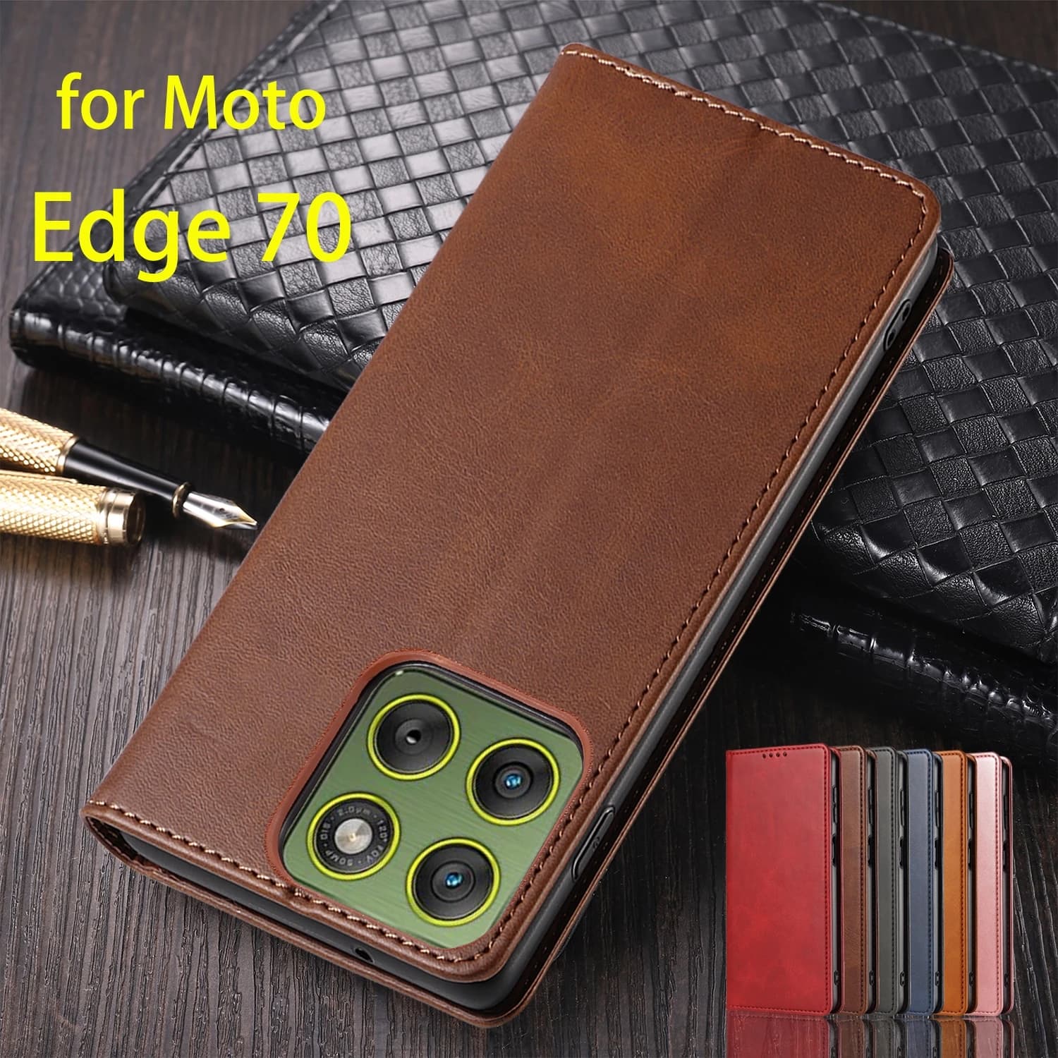 Leather Case for Motorola Moto edge 70 edge70 Flip Case Card Holder Holster Magnetic Attraction Wallet Cover Capa Fundas Coque