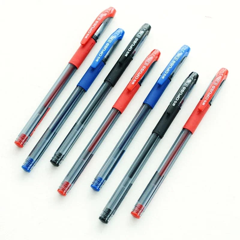 12PCS M&G AGP63201 Penna gel di cristallo nero 0,38MM Penna per firma per ufficio con parole fini