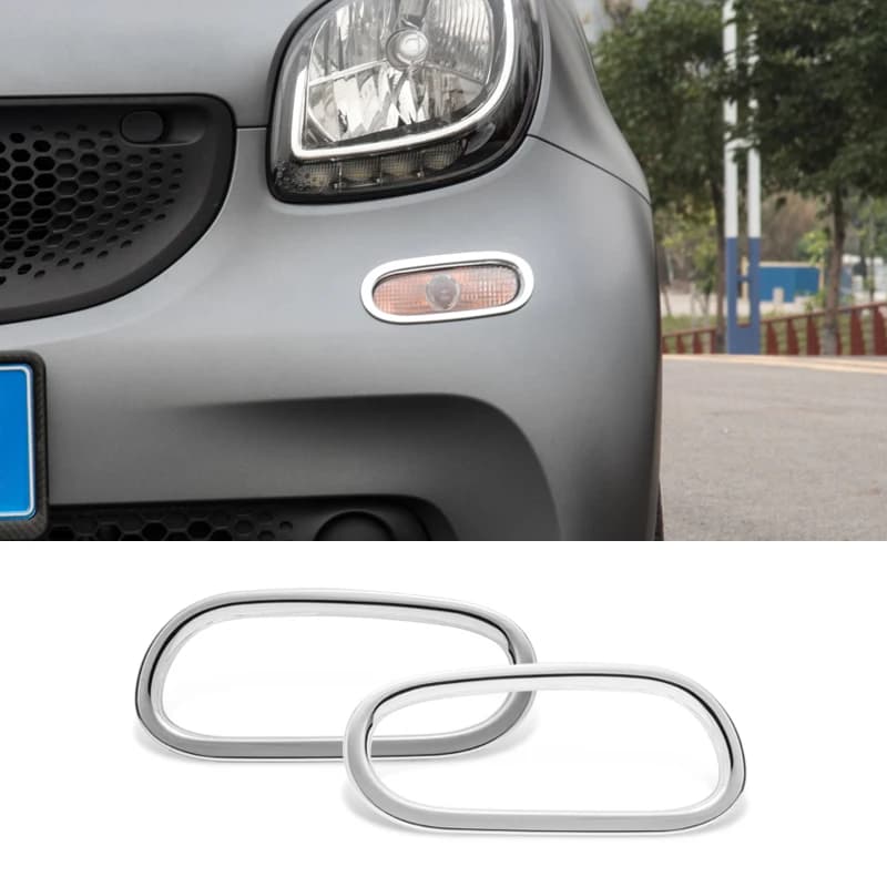 Auto Front Header Light Cover Wall decal for Smart 453 Fortwo ABS Modified accessories for car direction indicators