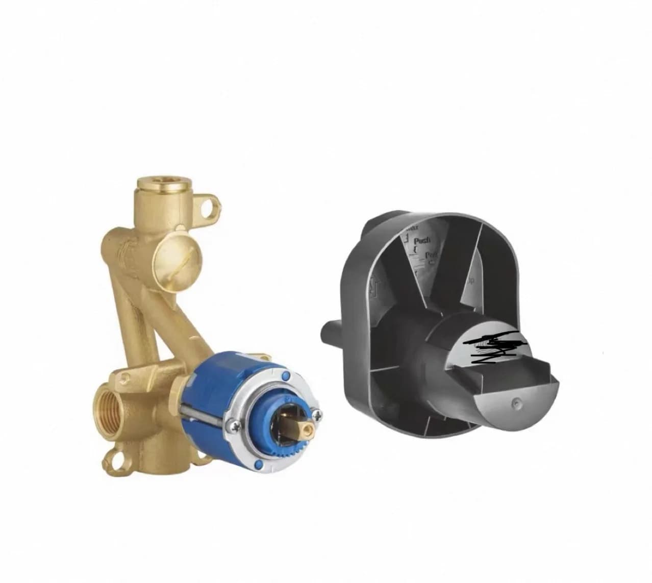 33965000 Double Hole Wall Outlet Valve Core 35mm Universal Double Channel Concealed Shower/bathtub Shower Valve