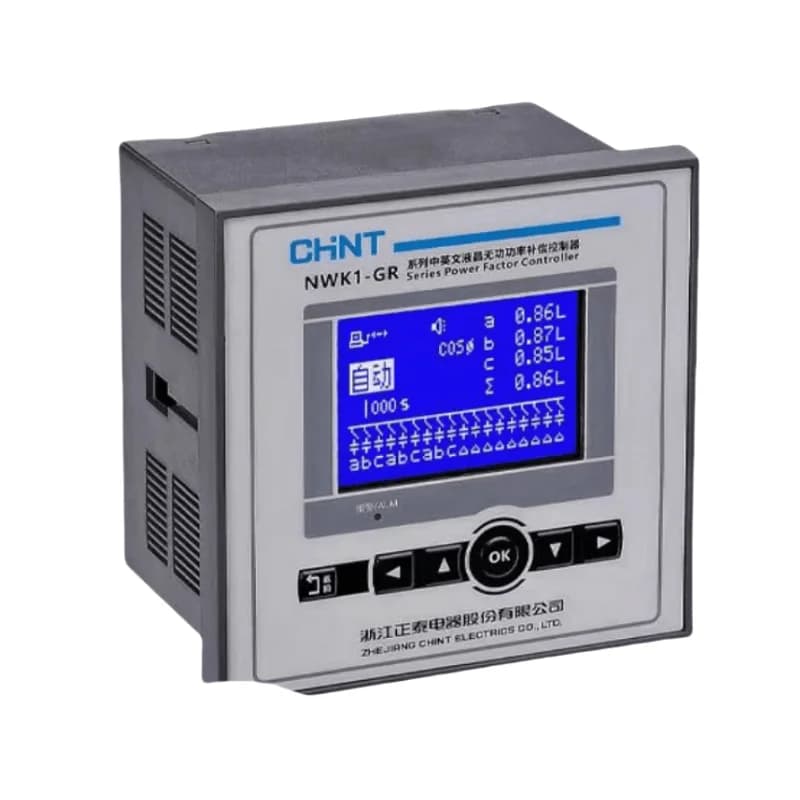 Regolatore di potenza a bassa tensione Chint Intelligent Chinese LCD NWK1-GR-16GBD per la compensazione automatica della potenza reattiva e il controllo del fattore di potenza