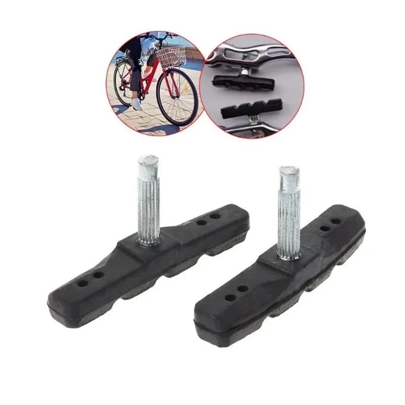 2 pezzi pastiglie freno in gomma silenziosa sistema frenante V parti bici blocchi di sicurezza ciclismo bicicletta accessori per mountain bike MTB