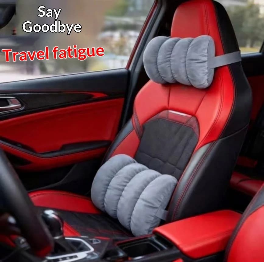 Poggiatesta per auto, cuscino lombare in peluche per auto, comodo cuscino di protezione per il collo in auto