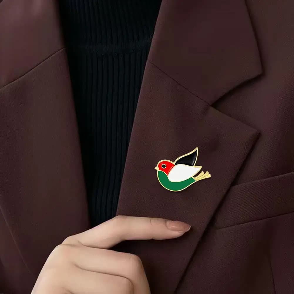 Stainless Steel Heart Geometric Brooch Pins Watermelon Backpack Clothes Lapel Badge Jewelry Accessories Gifts For Men Women