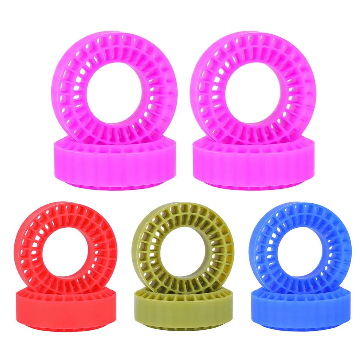 1.0 "Pneumatici delle ruote Inserto in gomma siliconica Schiuma 55mm per 1/24 1/18 RC Car Crawler TRX4M SCX24 Fcx24 Ax24 Parte di aggiornamento