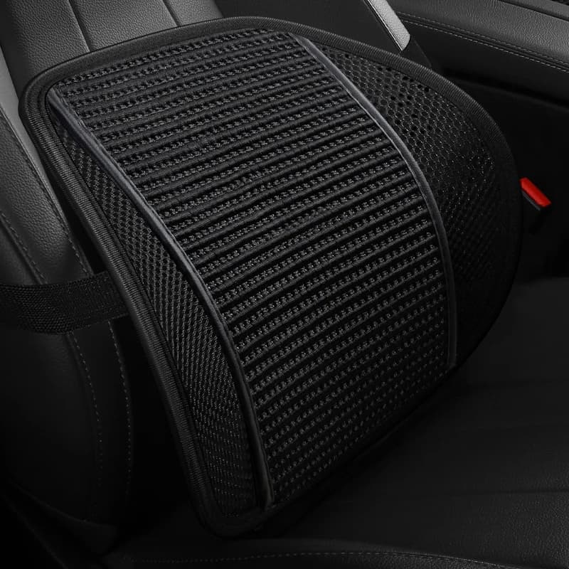 Cuscino lombare per auto traspirante quattro stagioni Cuscino lombare per massaggio in vita in seta di ghiaccio per ufficio Cuscino lombare per seggiolino auto