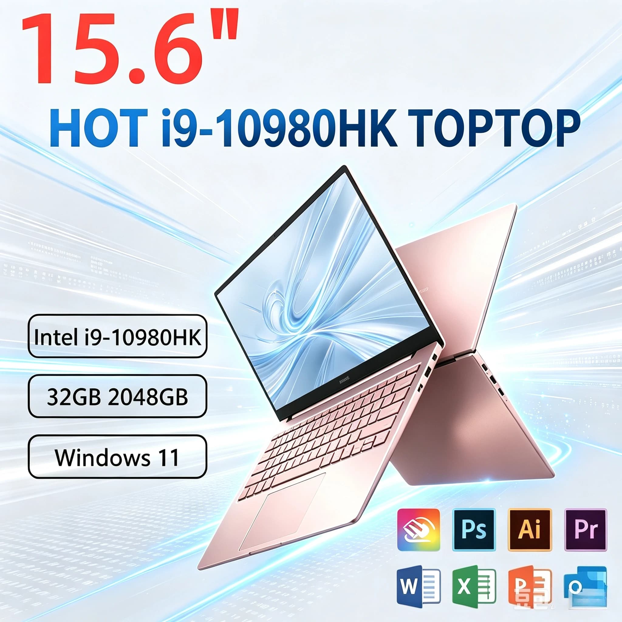 2026 Intel Core i9 10980HK 15.6" High-Performance,2TB SSD, 32GB RAM, Portable Laptop Notebook PC for Office Study