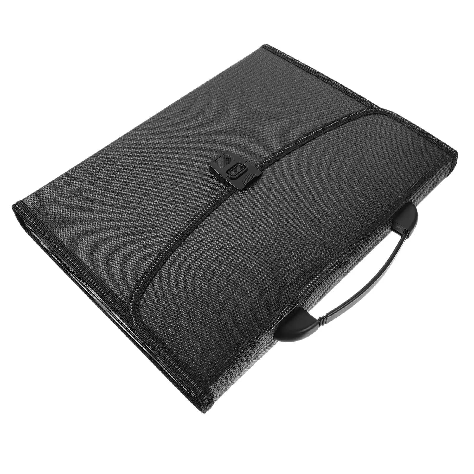 Cartella Portadocumenti a Fisarmonica con 13 Scomparti, Organizzatore Multistrato Portatile e Leggero per Ufficio e Scuola, Nero
