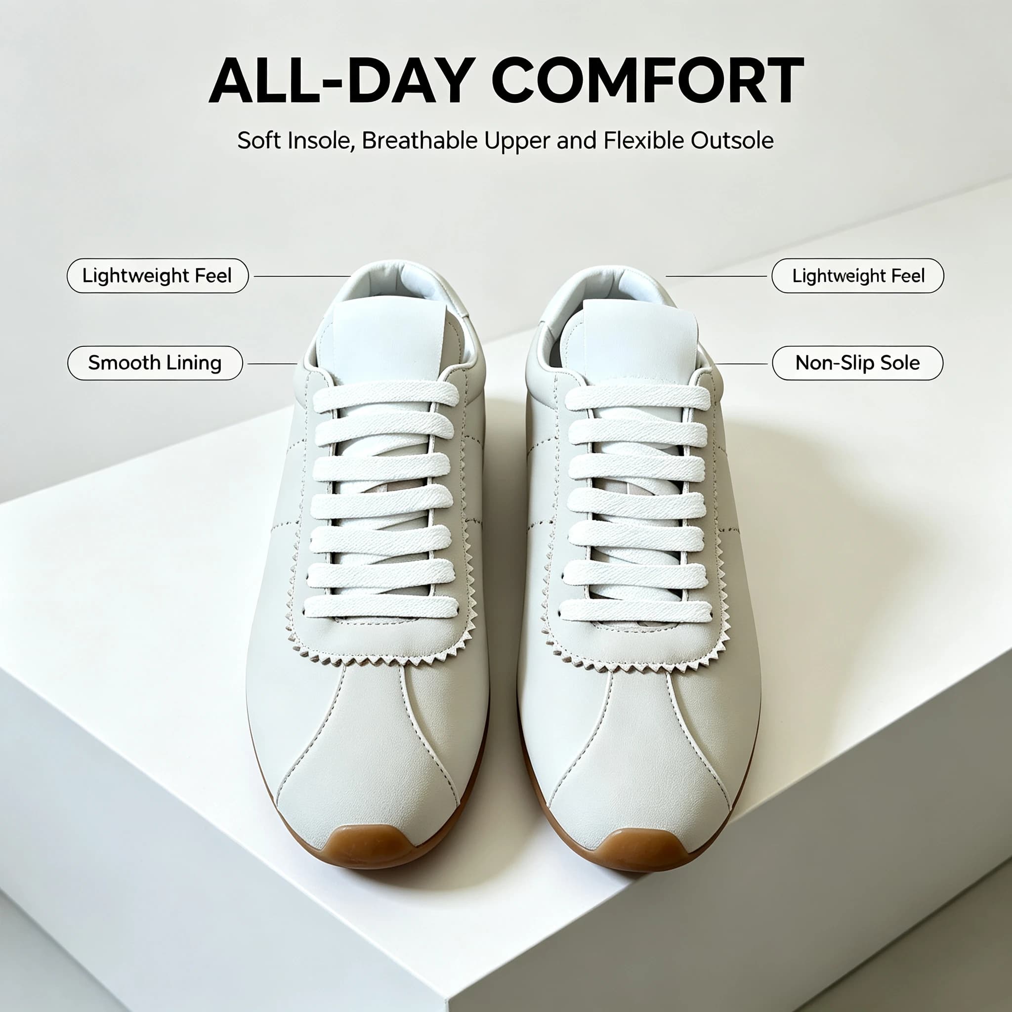 Luxury Women's Sneakers, Outdoor Casual Running Shoes, Breathable and Comfortable, Made of Calfskin, Perfect Summer Gift