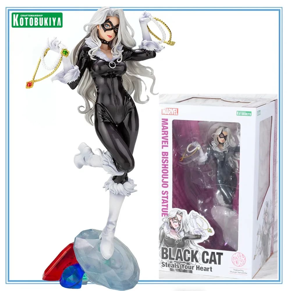 100% Original in Stock Kotobukiya Bishoujo Statue Black Cat Steals Your Heart Collection Series Model Decoration Model Toys