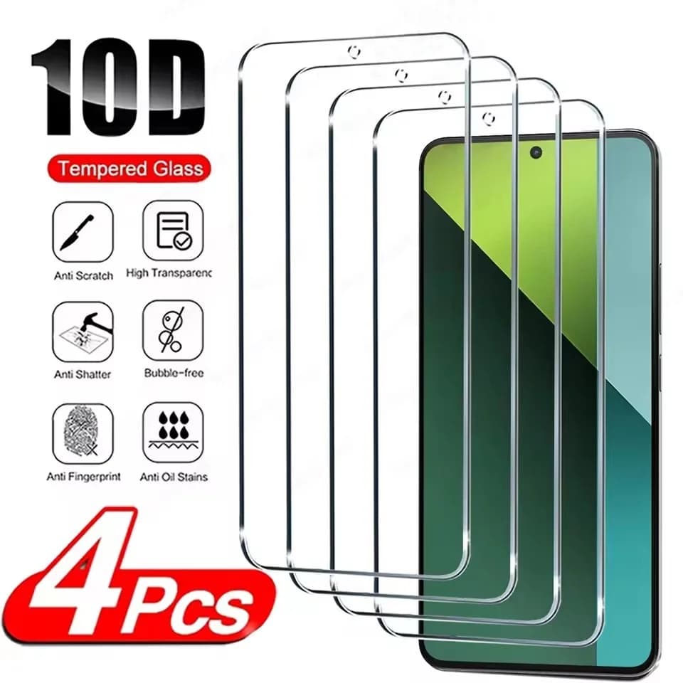 4 pezzi protezione schermo per Xiaomi Redmi Note 13 14 12 11 12s 10 8 9 Pro 14C 12C 13C vetro Redmi Note 13 Pro 5G vetro temperato