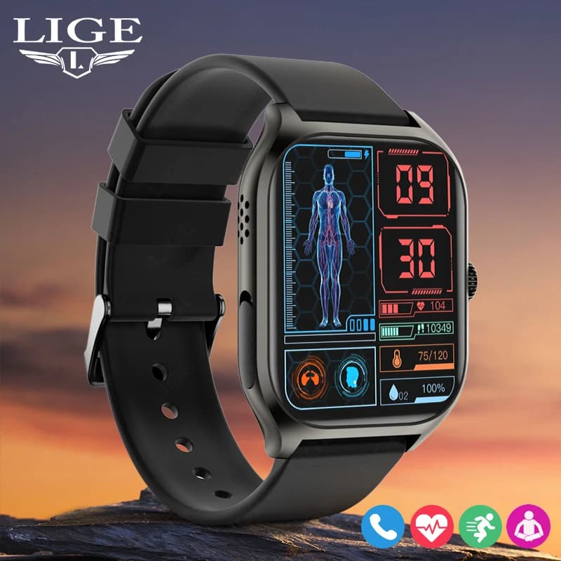 Smartwatch Man 2026 Military with Health Monitoring, Wireless Calls, Fitness, Waterproof, Sports for Android iOS Phones, with AI Vocale