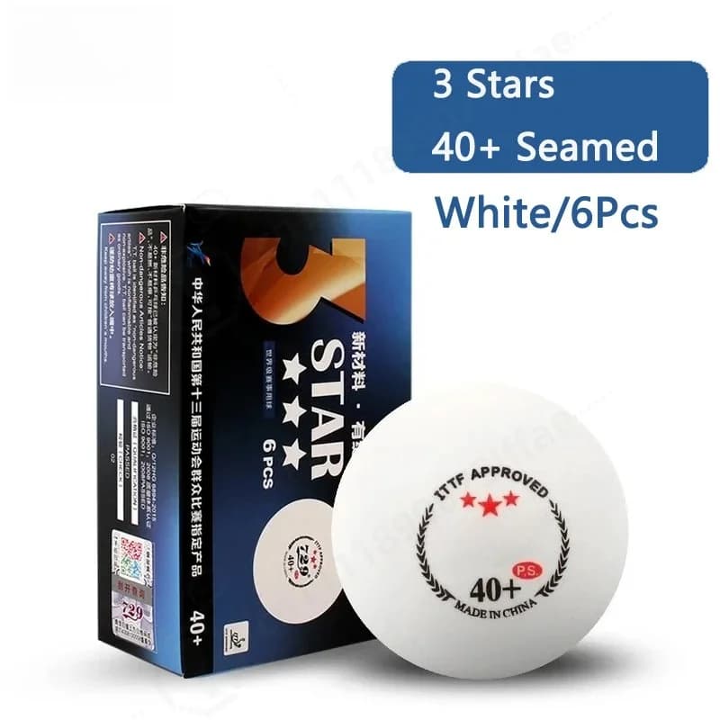 3Stars New Material 40+ PingPong Balls Seamed Table Tennis Balls 729 Table Tennis Balls For Trainning & Competition 6Balls/Box