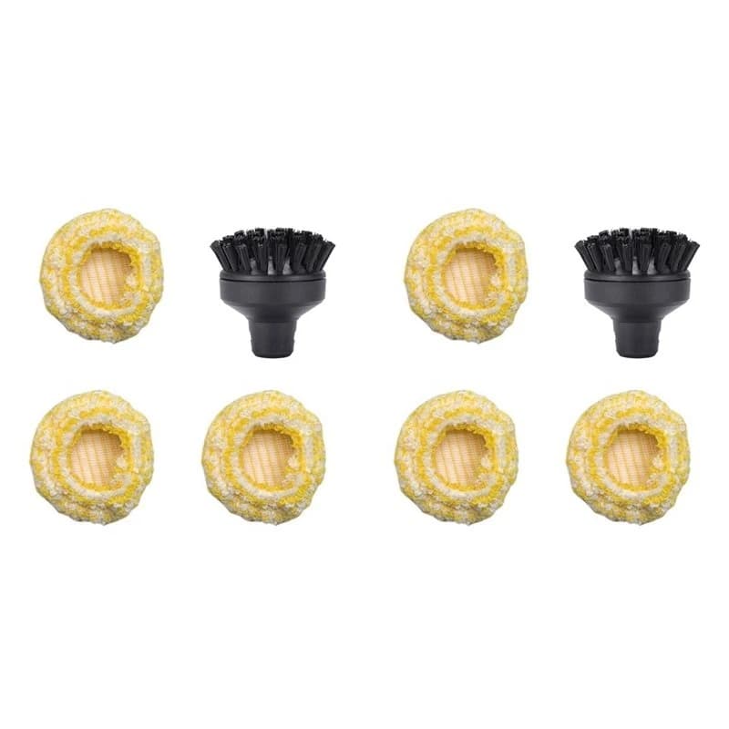 2 Set For Karcher SC2 SC3 SC4 SC5 Vacuum Steam Cleaner Accessories Large Round Brush Steamer Cover Microfiber Mop Cloth-Y48A