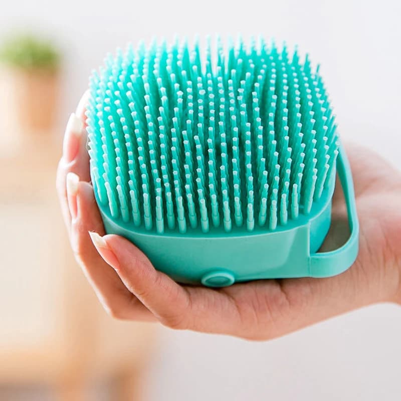 Spazzola da bagno per animali domestici Massaggiatore in silicone morbido Gel doccia Spazzola da bagno Strumenti puliti per cani e gatti Pettine Pulizia per cani e gatti Forniture per toelettatura